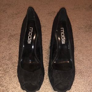 Moda Spana Lace Black Heels